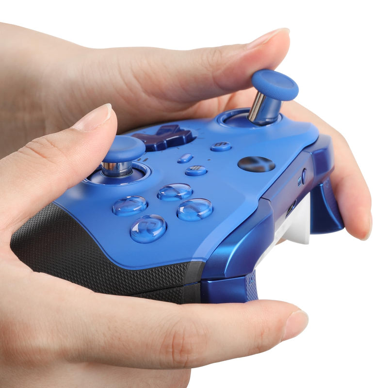 Elite Series 2 Paddles Accessories, Metal Thumbsticks Replacement Buttons for Xbox One Elite Series 2 Core, 9 in 1 Component Pack Includes 4 Joysticks, 4 Paddles and 1 Dpad(Blue) blue