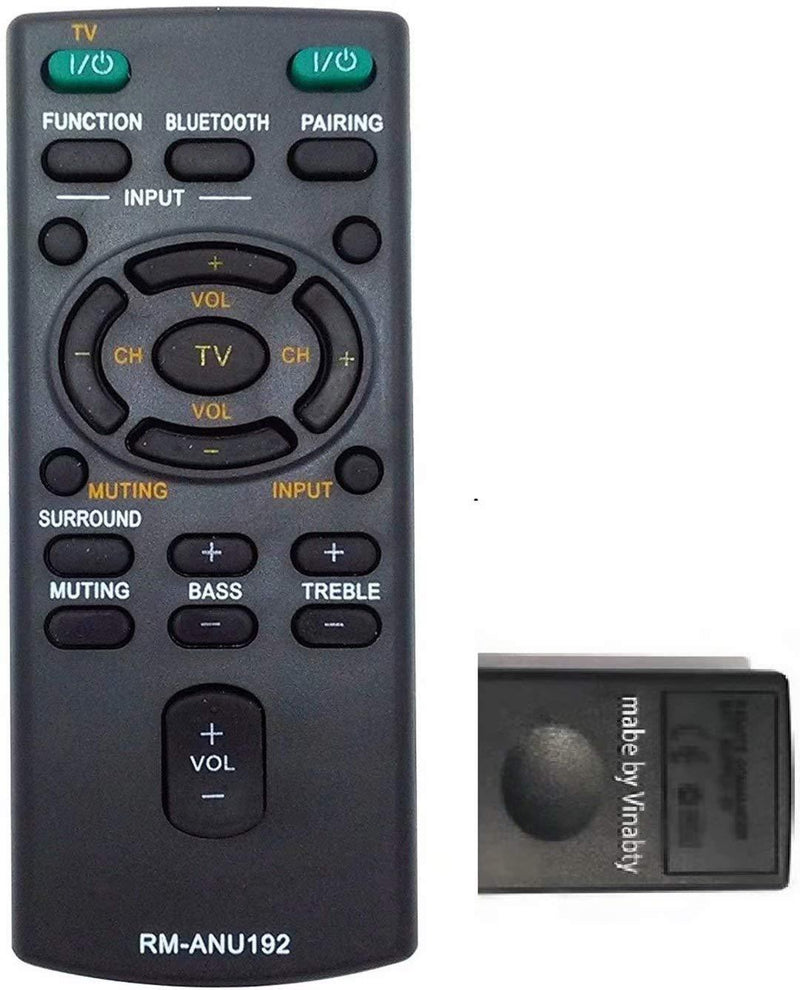 RM-ANU192 Replaced Remote fit for Sony Sound bar Remote Control RM-ANU192 SUB for RM-ANU191 HT-CT60BT SA-CT60BT SS-WCT60 SS-WCT60 HT-CT60 SACT60