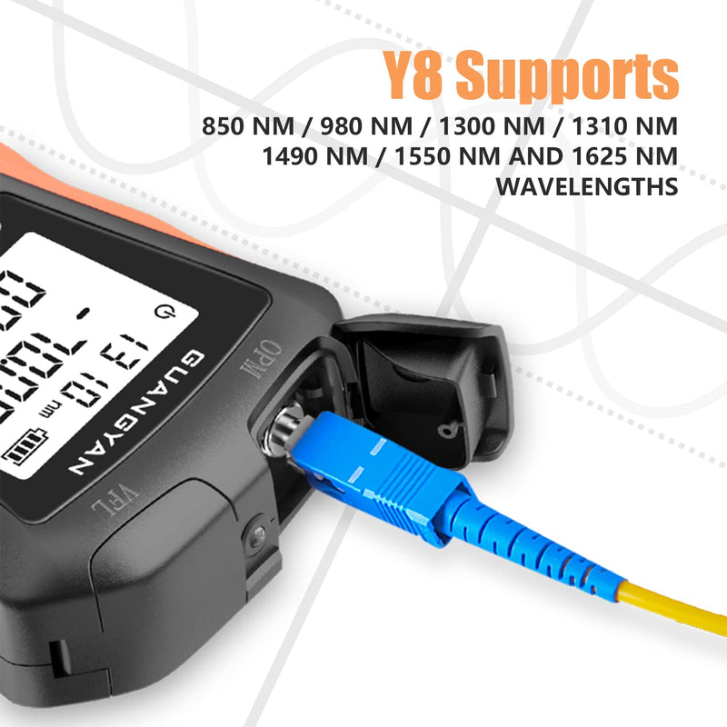 YGGYM Optical Power Meter with Visual Fault Locator, Optical Fiber Power Meter with Cable Tester Function and Li-ion Battery USB Charge for FC/SC/ST Universal Interface
