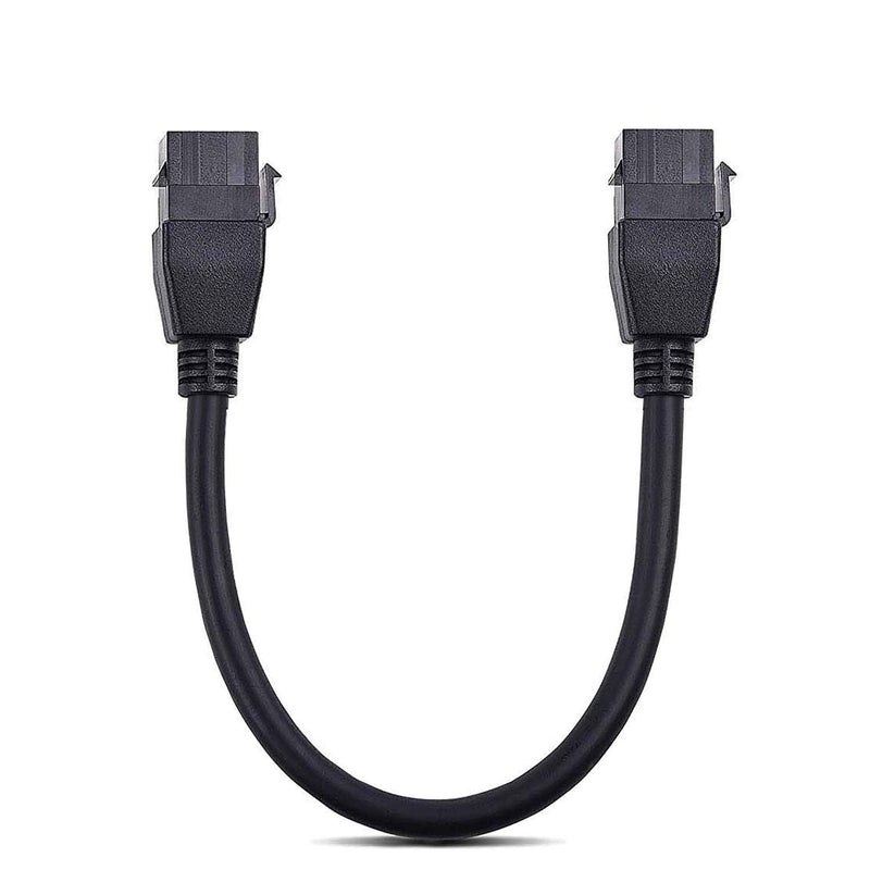UseBean HDMI Keystone Coupler 4K (2-Pack), HDMI Keystone Jack Inserts Female to Female Adapter Pigtail Extension Cable Snap-in for Wall Plate, (0.3ft Black)