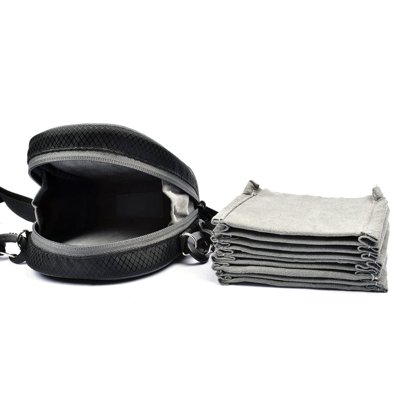 Camera Filter Bag, Lightdow Detachable 8-Slot Lens Filter Carry Case Photography Filter Holder Belt Loop Pouch Water-Resistant and Dustproof Design for 37mm-95mm Filters