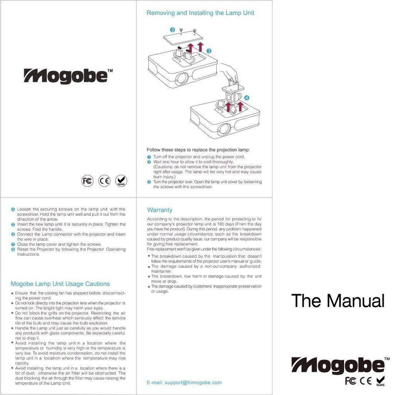 Mogobe for BL-FP240D Replacement Bare Bulb for OPTOMA HD161X-WHD HD50-WHD