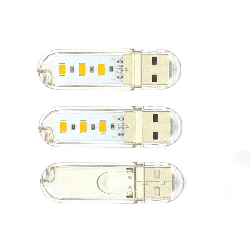 DaFuRui 12 pcs 4 Kinds of USB Light Keychain Super Bright LED Mini USB Port Portable Night Light for Laptop Keyboard Light