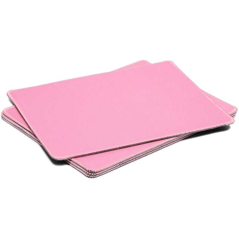 Pink Mouse Pad with Stitched Edges (11 x 8.7 Inches, 4 Pack)