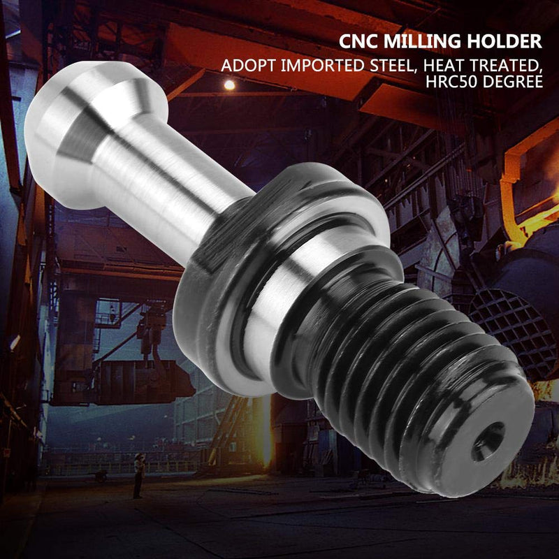 BT40 Pull Bolts, 2pcs BT40 45 DegreePull Bolts Carbon Steel Tool Holder CNC Milling Machine Solid Retention Knob