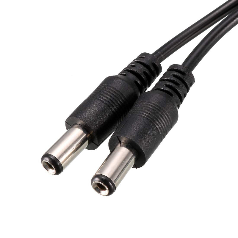 uxcell 1 Female to 2 Male 5.5mm x 2.1mm DC Power Splitter Cable for CCTV Cameras