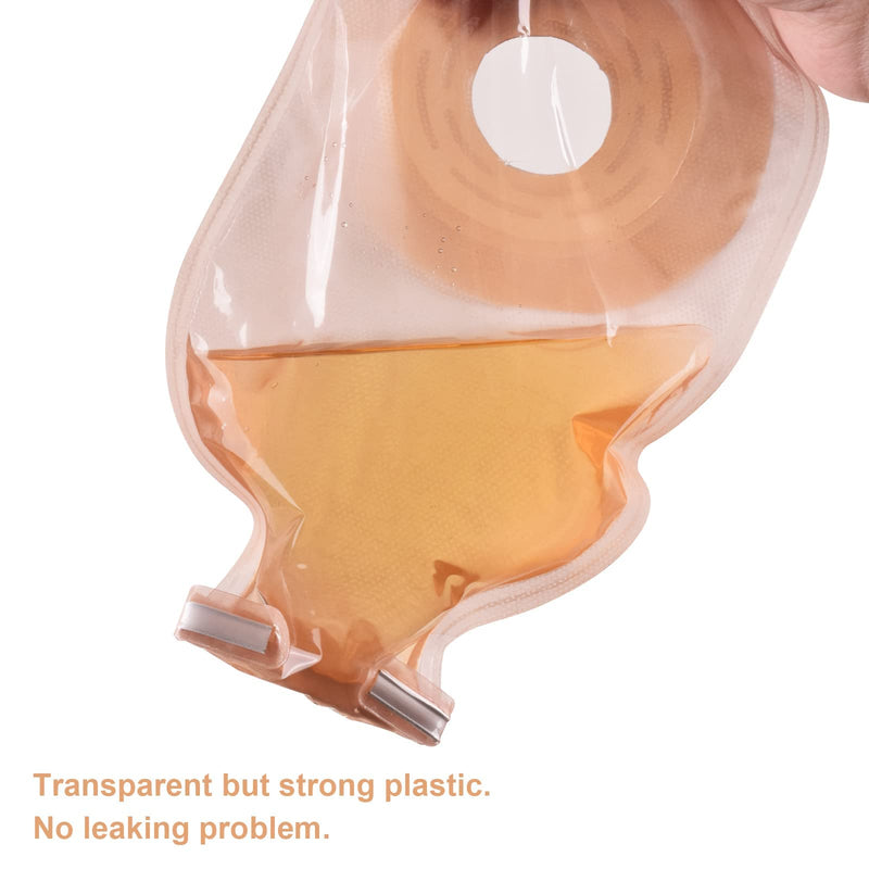 Eyourlife 20 PCS Colostomy Bags, Ostomy Colostomy Supplies, One Piece Drainable Pouches with Clamp Closure for Ileostomy Stoma Care, Hydrocolloid & Non-Woven Border, Cut-to-Fit 15-65MM
