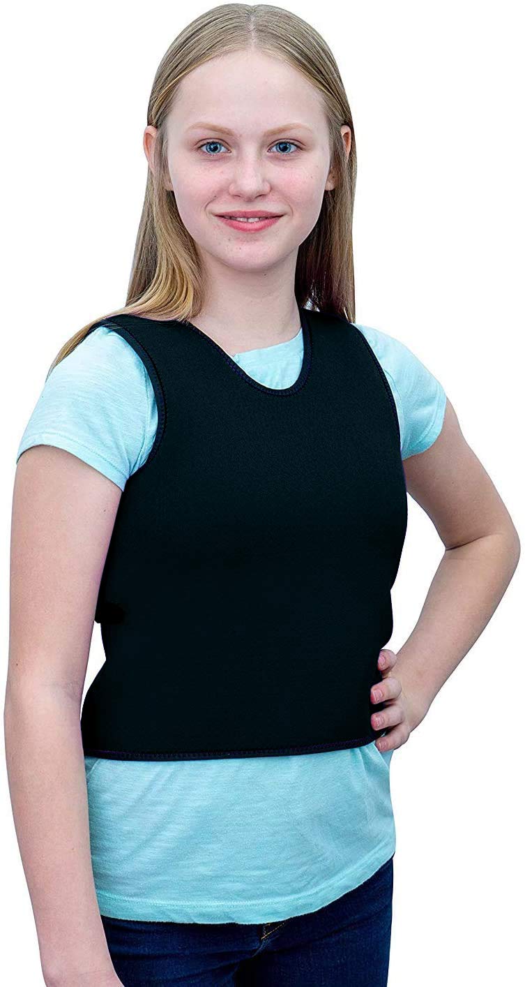 Special Supplies Sensory Compression Vest Deep Pressure Comfort for Autism, Hyperactivity, Mood Processing Disorders, Breathable, Form-Fitting, Kids and Adults (Black, Small 17x30 inches) Black Small (Pack of 1)