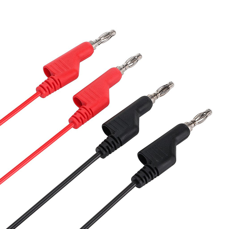 Sumnacon Multimeter Test Lead Set - Stackable Banana Plug to Minigrabber, Banana Plug to Alligator Clips Test Cable Kit, Flexible Silicone Electrical Test Wire Leads with Protective