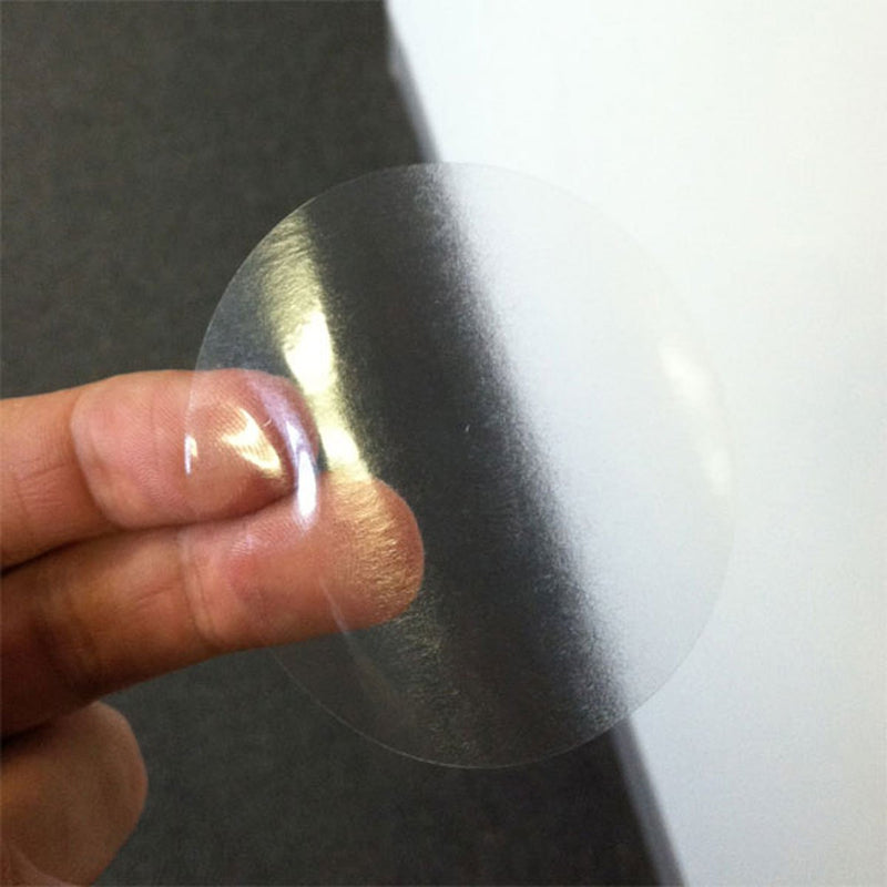 Clear Transparent Circle Dot Stickers, 2.5 Inches Round, 500 Labels on a Roll