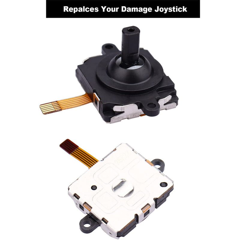 IKPEK 2Pcs Joystick Replacement for Oculus Quest 2 Controller, Joystick Analog Thumb Stick Repair Kit for Oculus Quest 2 Accessories Black - 2 Pack
