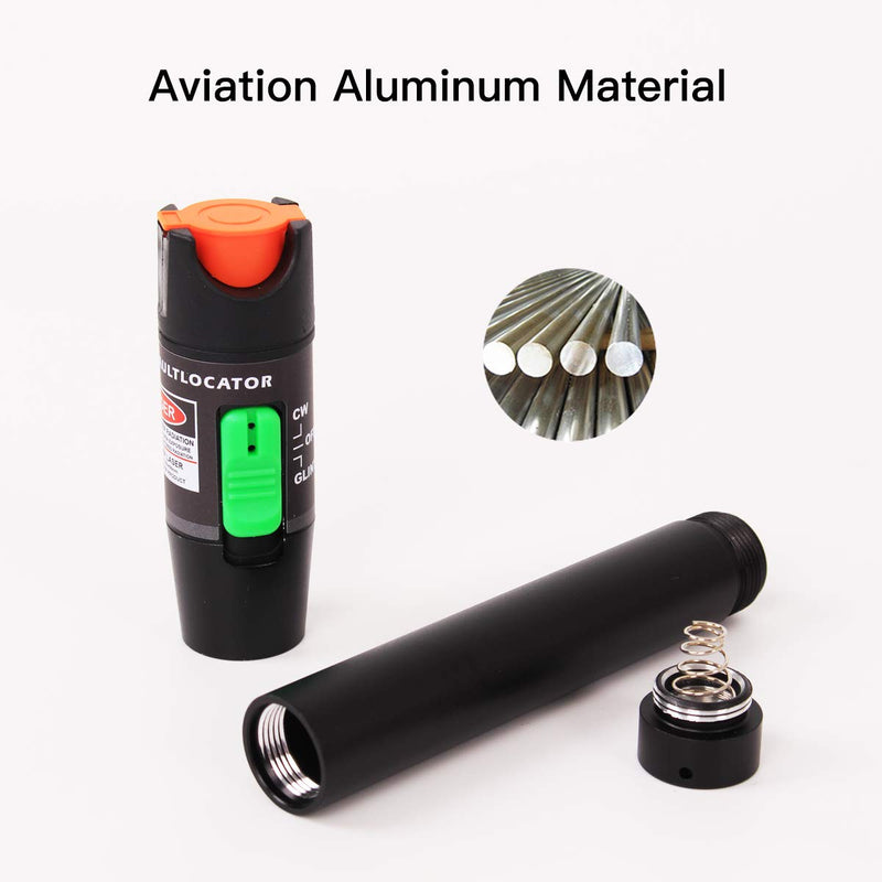 2PCS Visual Fault Locator 30km Fiber Optic Cable Tester Meter Red Light VFL with 2.5mm Universal Connector for FC/SC/ST Adapter Pen for CATV Telecommunications Engineering Maintenance 2PCS VFL