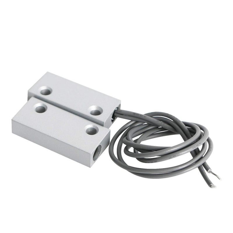 Aoje-Link MC-51 NC Wired Magnetic Switch Door Window Reed Switch Micro Alarm Magnetic Contact Security Silver Gray 4pcs