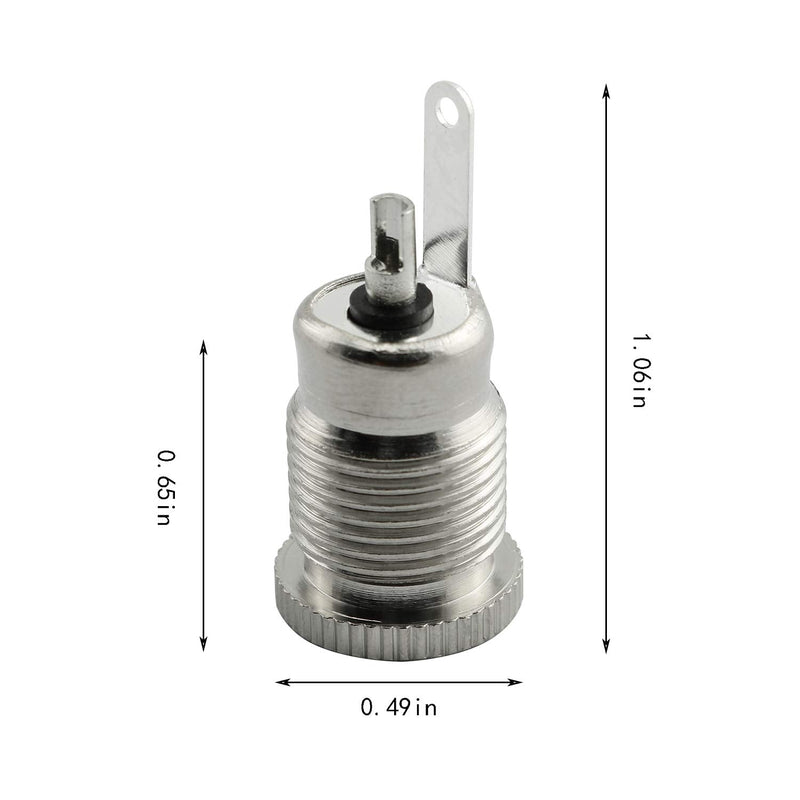 Maxmoral 3PCS DC-099 DC Power Socket Connector with Waterproof Cover Cap,Threaded Female Panel Mounting Adapter Power Jack 5.5 x 2.1mm 5.5X2.1mm