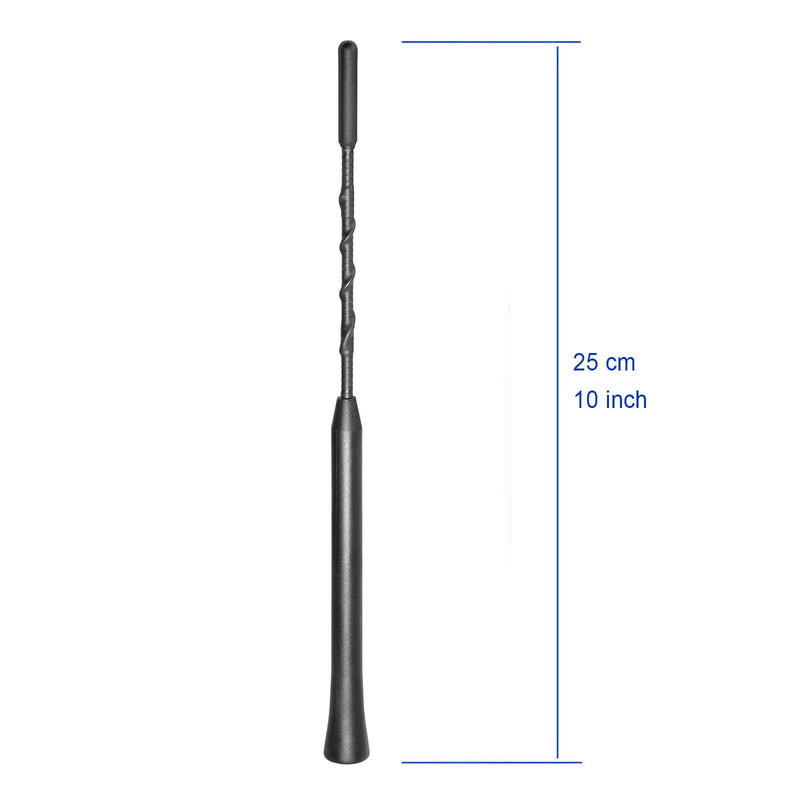 Bingfu Universal Vehicle Roof Mount Rubber Antenna Mast 10 inch Flexible Car Antenna Replacement Compatible with Toyota Honda Chevrolet Nissan Ford Jeep Subaru GMC