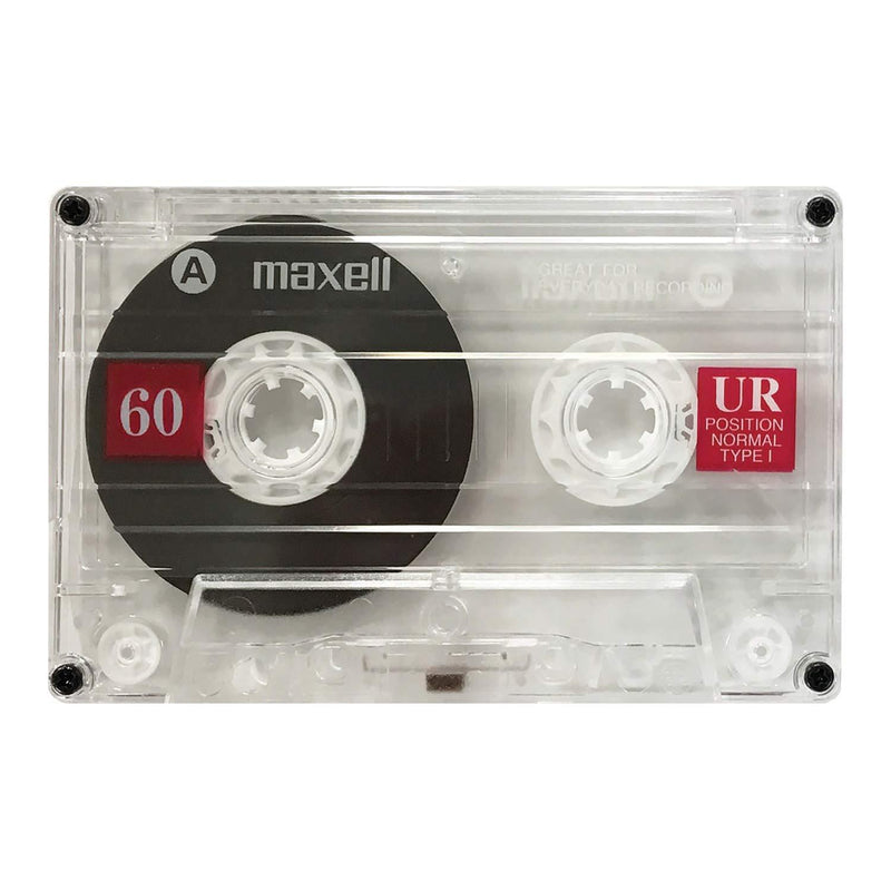Maxell 109024 60 Minute Storage Capacity Normal Bias Type Flat Packs 2 Pack Cassettes