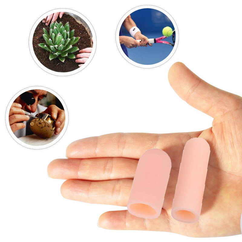 HioIoiH Silicone Finger Protectors(10 Pack),for Women,Finger Bandages,Gel Finger Cots & Protector,Finger Bandages Plasters,Relief from Pain of Finger Tips Cracked, Arthritis.