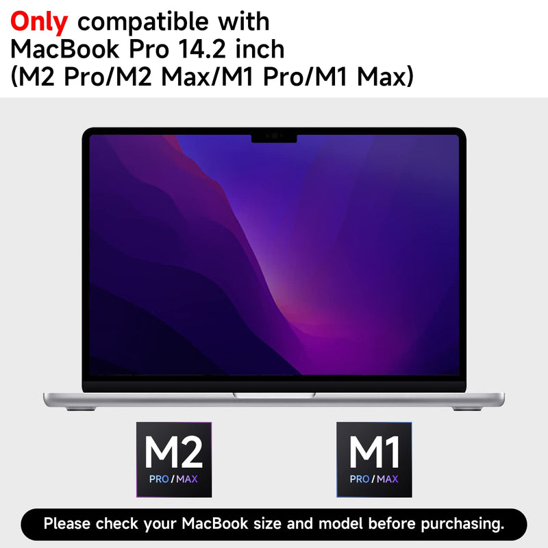 ANTOGOO V Upgrade Privacy Screen Filter Compatible with MacBook Pro 14 Inch (M2 Pro / M2 Max / M1 Pro / M1 Max), Removable Anti Blue Light Anti Glare Laptop Privacy Filter, No Magnetic No Glue MacBook Pro 14''(2021-2023,M1,M2)
