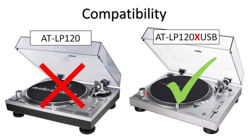 Dust Cover for AT-LP120XUSB Audio-Technica-Compatible Turntable (Not Compatible for AT-LP120) - Light, Dust, Scratch Protection - Non-Toxic, Odor-Free Nylon Fabric - Black