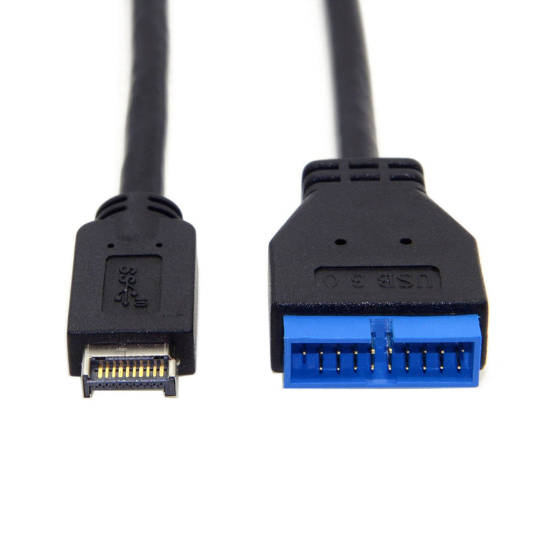 chenyang CY USB 3.1 Type-E Front Panel Header to USB 3.0 20Pin Header Extension Cable for ASUS Motherboard 20cm Black Type-E Male to 20 Pin Female