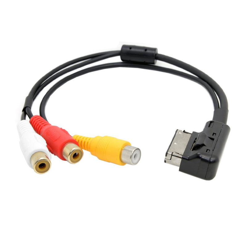 Cablecc AMI MMI to 3 RCA Audio Video Cable Female DVD Video and Audio Input Cable for Audi A1 A7 A8 VW Car
