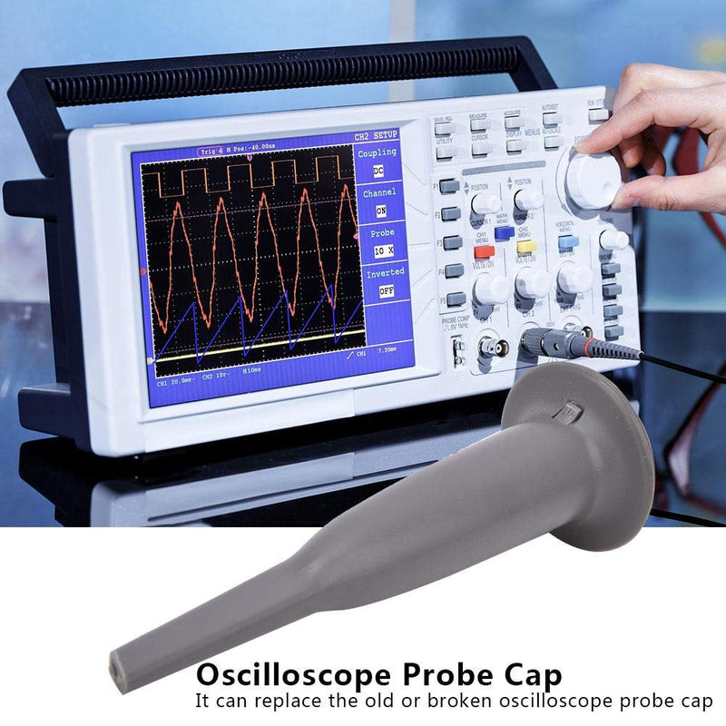 2pcs Oscilloscope Probe Cap, Universal Protection Probe Cap Oscilloscope Probe Accessories with Hook Gray