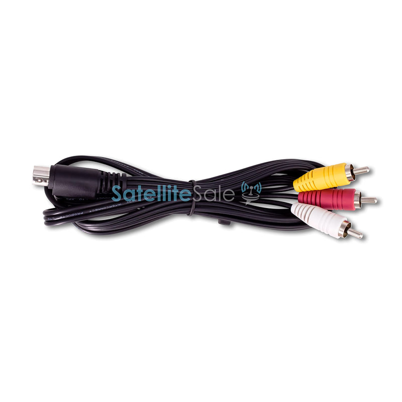 SatelliteSale Audio Video 10-Pin RCA Composite DirecTV Replacement Cable PVC Black Cord (6 feet)