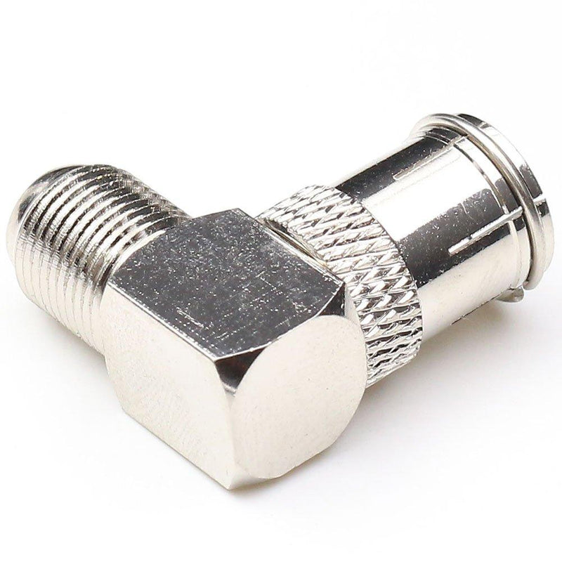F Push on Connectors,ANHAN F Female to Male Right Angle Adapters F Quick Connect Coax Connector for Wall Mounted TV,Wall Plate, Cabinet, RV TV and Coaxial Cable Connection 10Packs 10
