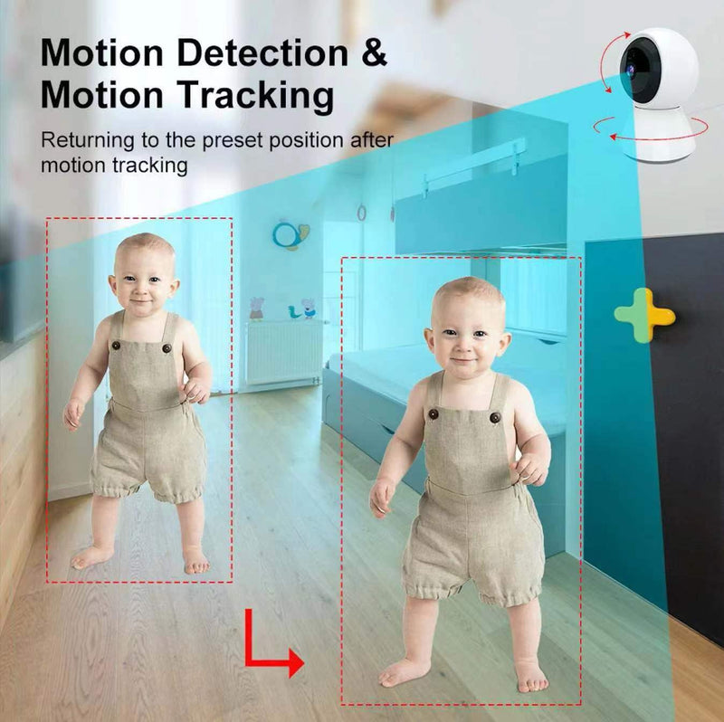 WiFi Camera Indoor Security Camera 2K 5GHz & 2.4GHz Security Camera Cameras for Baby/Elder/Dog/Pet Camera with Phone app Smartphone (1Pcs 64GB SD) 1Pcs 64GB SD