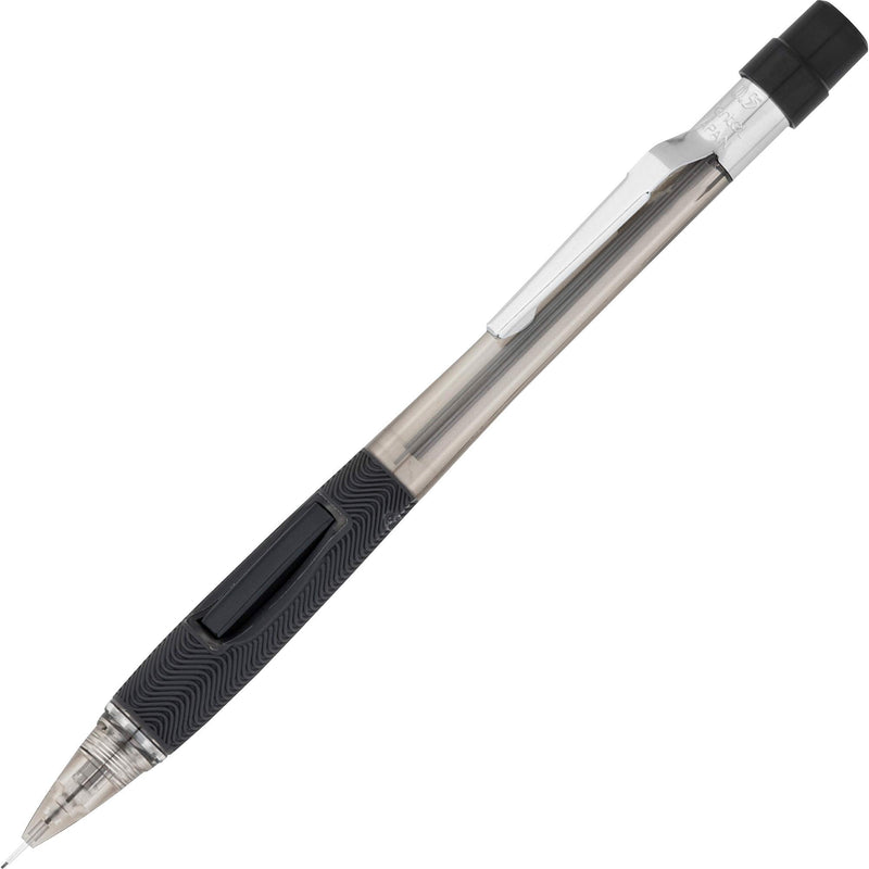 Pentel PD345TA Quicker Clicker Mechanical Pencil, 0.5 mm, Transparent Smoke Barrel