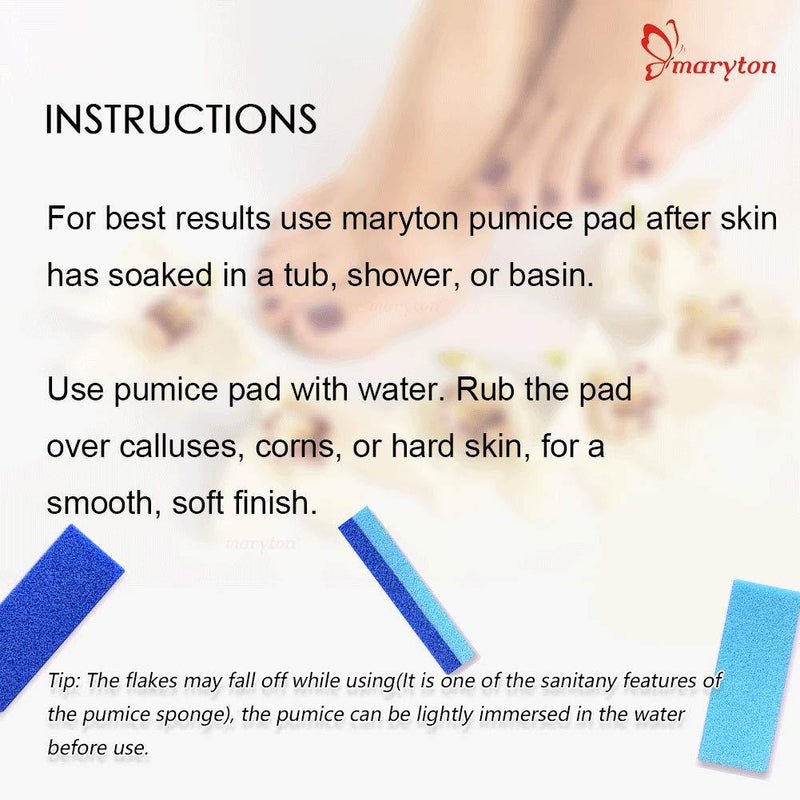 Maryton Foot Pumice Stone for Feet Hard Skin Callus Remover and Scrubber (Pack of 4) (Blue) Blue