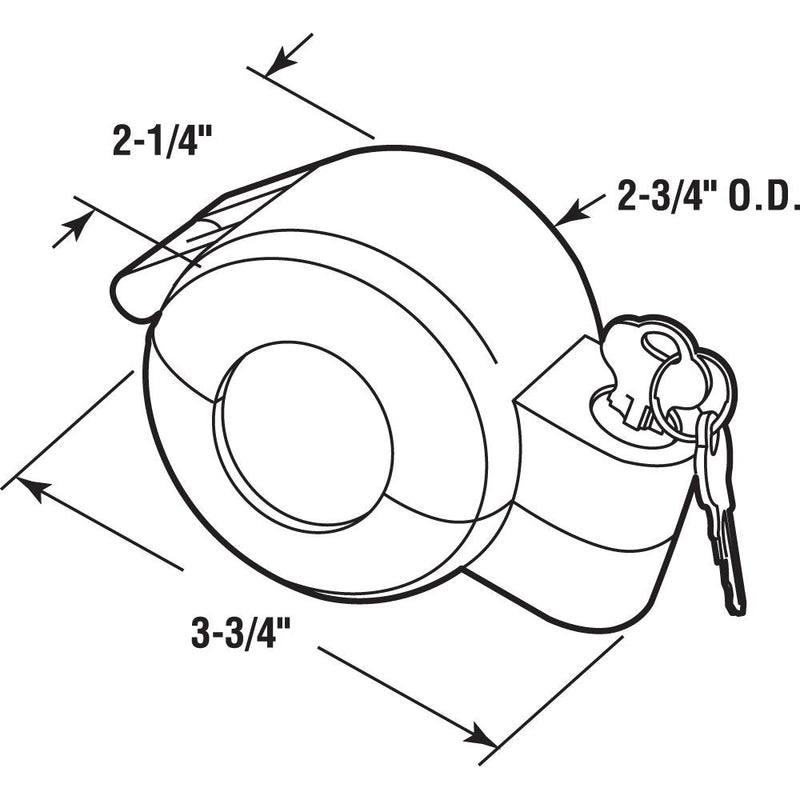Defender Security S 4180 Doorknob Lock-Out Device – Doorknob Lock with Key to Block Access to Keyhole, Removeable and Easy to Use, Fits Round Doorknobs with Max Diameter of 2-7/8”