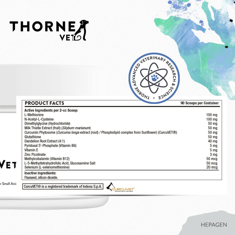 ThorneVet Hepagen Powder, 90 Scoops