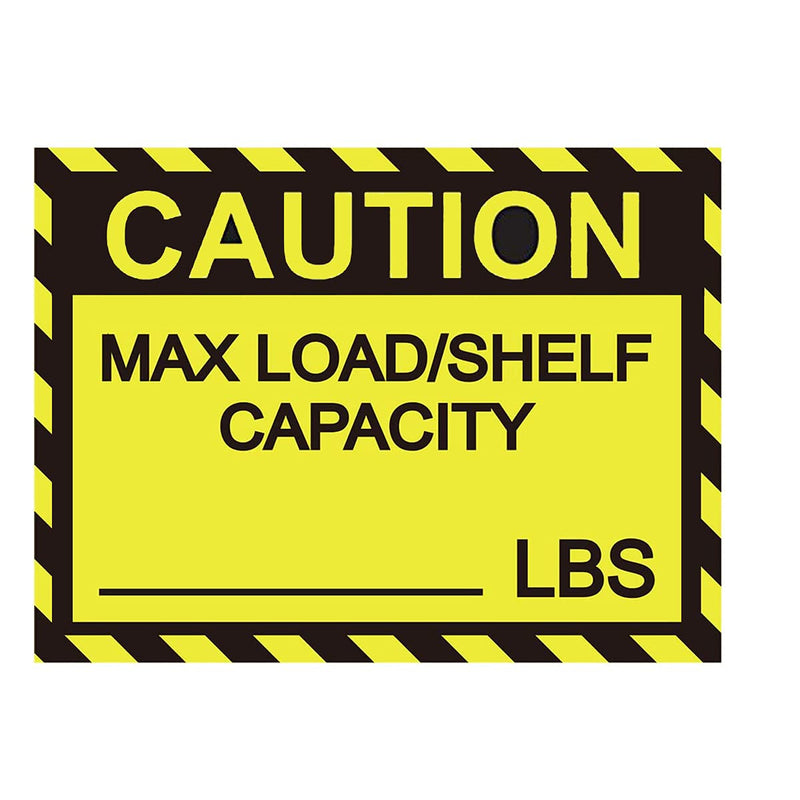 Remarkable Pallet Rack Capacity Label,3×4 Inch Caution MAX LoadShelf LBS Warning Stickers for Warehouse Safety, 25 PcsPack Industrial Strength Sticker