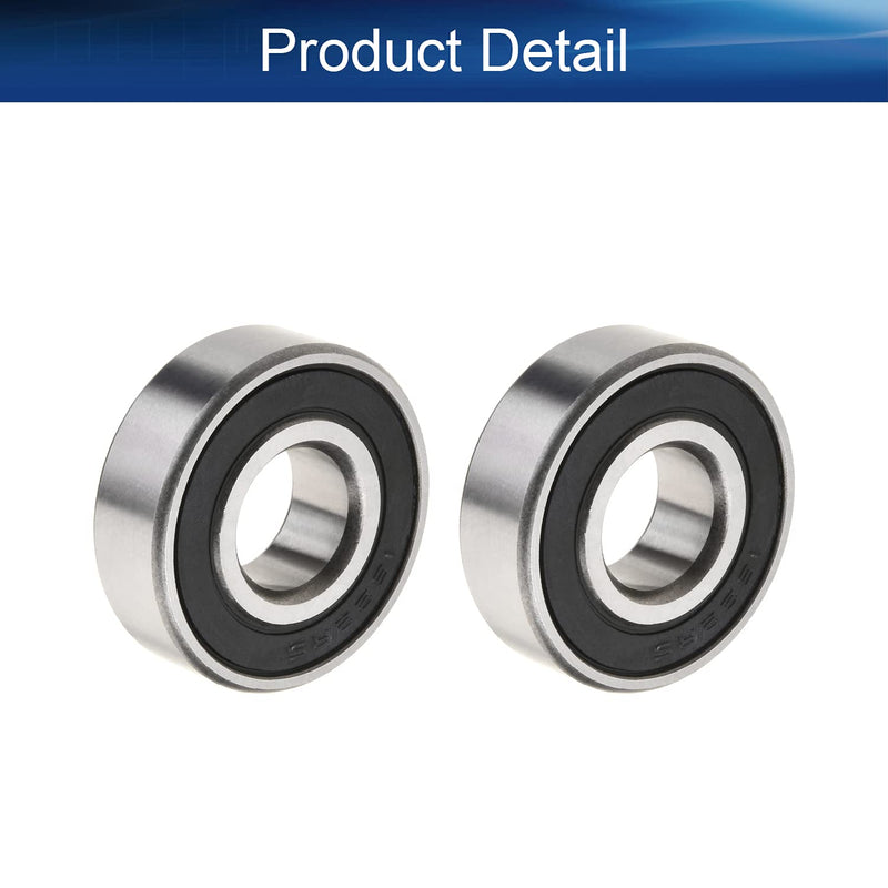 Bettomshin 2Pcs 1622-2RS Deep Groove Ball Bearing 14.29x34.93x11.11mm Double Sealed GCr15 P0 Deep Groove Rolling Bearings