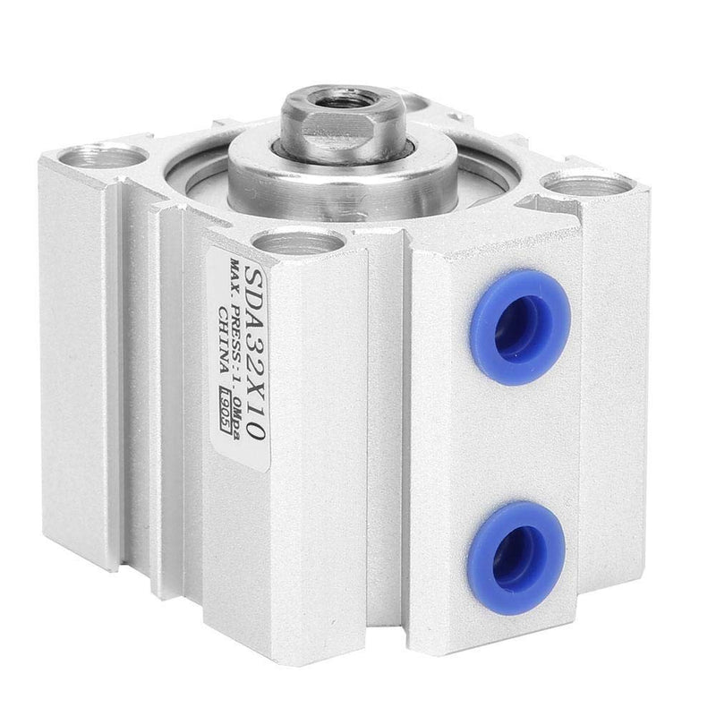 SDA32 Pneumatic Air Cylinders Sealing Thin Air Cylinder Double Action Air Cylinder Aluminum Alloy Air Cylinder for Equipment(SDA32X10)