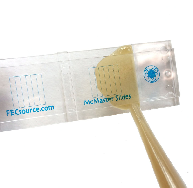4 McMaster Method Microscope Slides, by FEC Source $16 ea, Fecal/Worm Egg Count for Parasites for Veterinary Use. Livestock Parasite Management. Check Dewormer Efficacy -FECRT Reference Guide Included