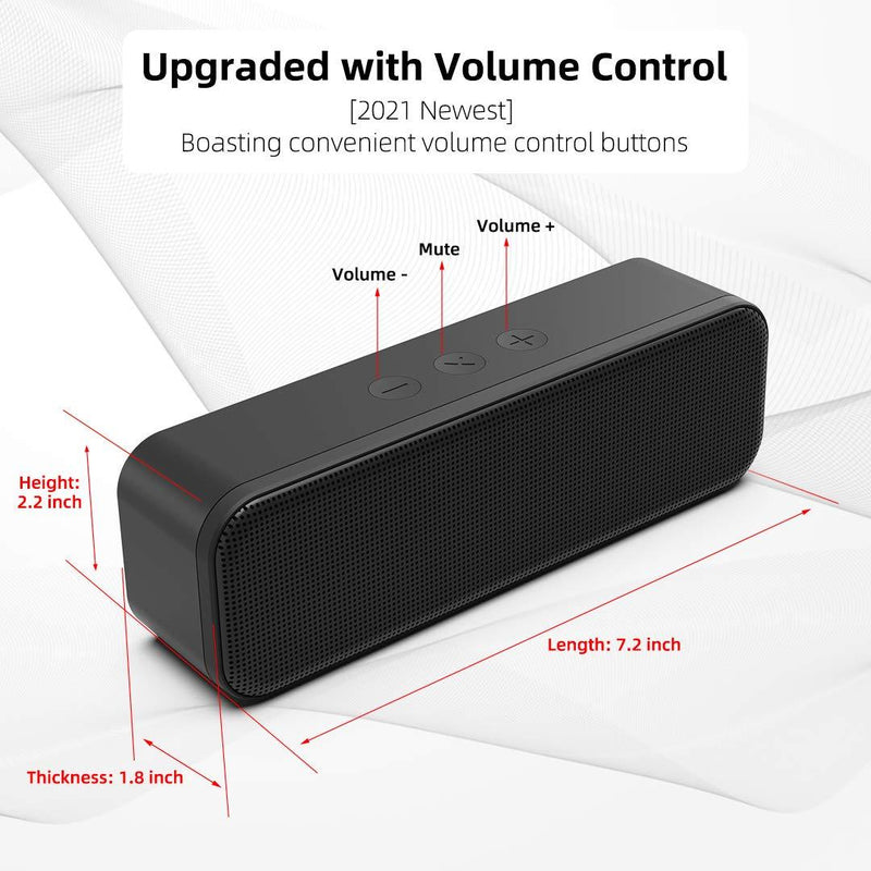 [Newer] USB Computer Speaker for Desktop, Laptop Speaker, PC Speaker, Small Computer Soundbar with Hi-Quality Sound, Loud Volume, Rich Bass, Volume Control 8W