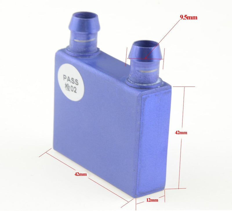BXQINLENX Aluminum Water Cooling Block for CPU Graphics Radiator Heatsink 40x 40mm(2P)