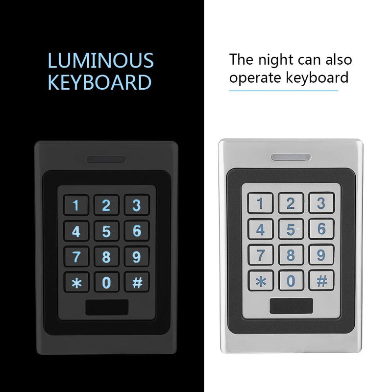 Waterproof IP68 RFID Card Door Access Controller, Keypad Security Door Access Control System, DC 12V Access Controller Support 2000 Users, Intelligent Key Board 3 Way to Open Door