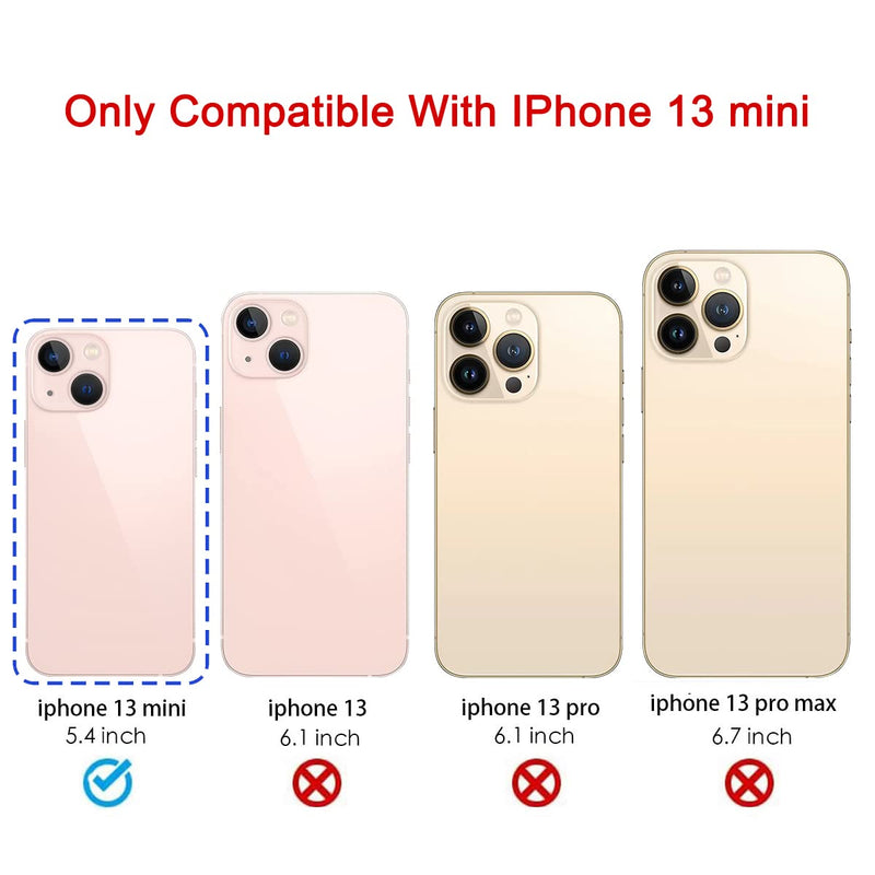 Perzework OEM Rear Back Glass Replacement for iPhone 13 Mini 5.4 inches (Pink) with Reparing Toolkit Pink