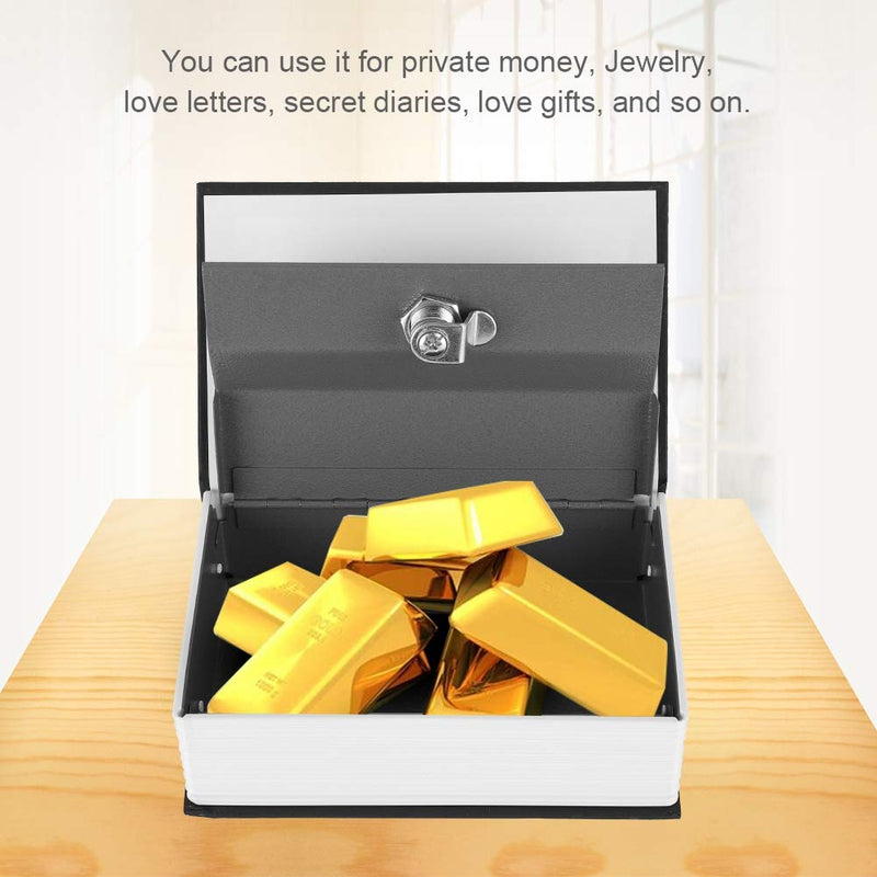 Book Safe Box, Secret Dictionary Hidden Cash Money Box, Key Lock, Jewelry Case with 2 keys