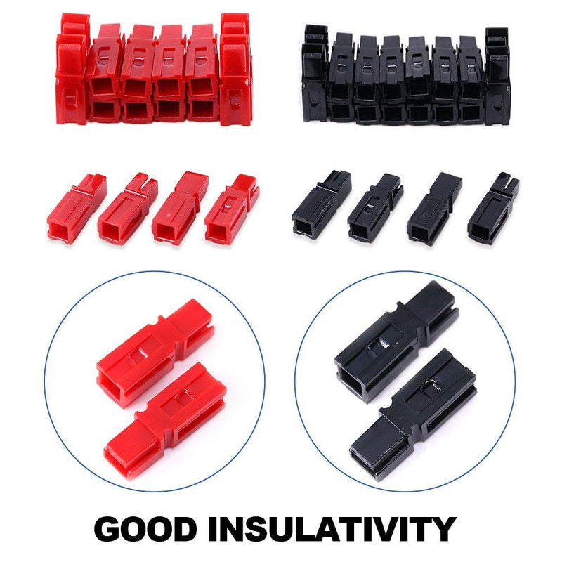 Glarks 10 Pair 30AMP Quick Disconnect Power Terminals Connectors, Red Black Quick Connect Battery Connector Modular Power Connectors Set