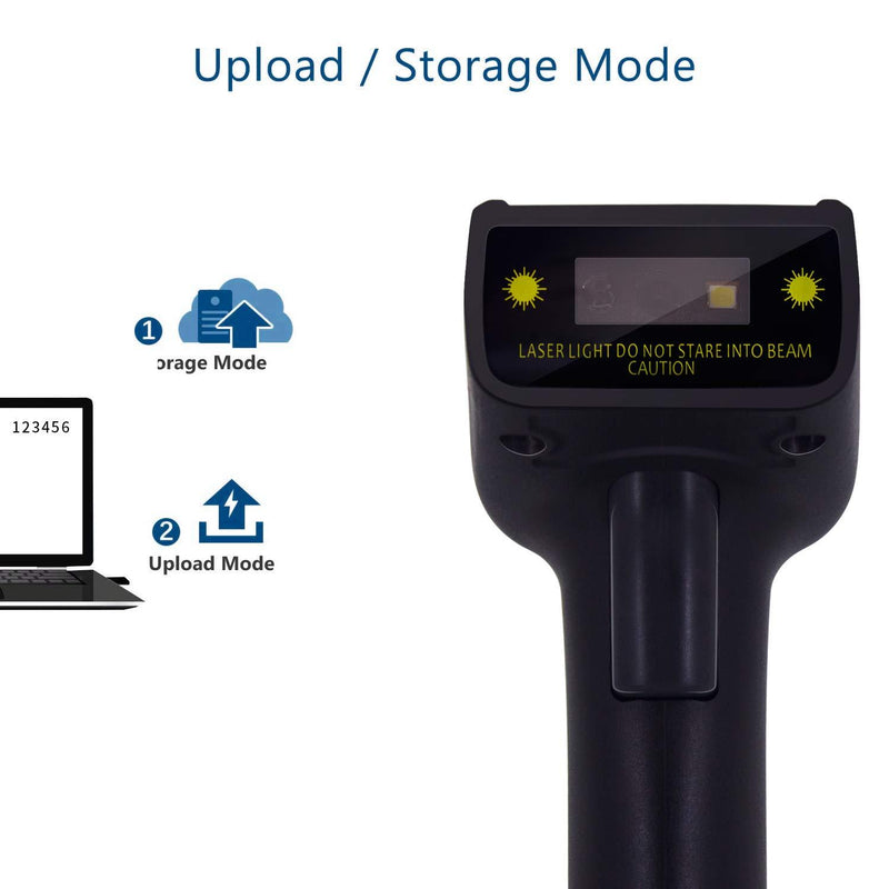 Barcode Reader Scanner,Symcode USB Laser Wired Scan Handheld Bar Code Reader Scanner Small and Exquisite Black MJ-1400-wired