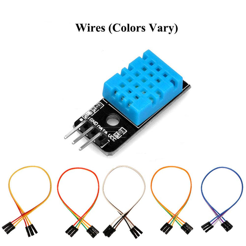 2pcs DHT11 Temperature Humidity Sensor Module Digital Temperature Humidity Sensor 3.3V-5V with Wires for Arduino Raspberry Pi 2 3 (2pcs DHT11) 2pcs DHT11