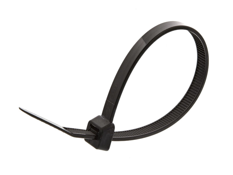 100 Qty 7 Inch Black Nylon 50 lb Cable Zip Ties | Made in The USA | BCP896