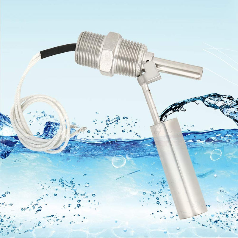 Horizontal Liquid Float Switch-Liquid Water Level Float Sensor Switch Side-Mounted 304 Stainless Steel 1/2Npt Male Thread Tanks Water Level Sensor for Water Tank,Fuel Tanks, Water Towers DC0-110V