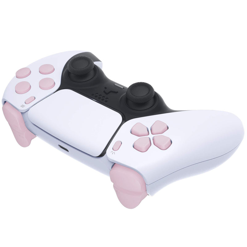 eXtremeRate Replacement D-pad R1 L1 R2 L2 Triggers Share Options Face Buttons for PS5 Controller, Cherry Blossoms Pink Full Set Buttons for Playstation 5 Controller - Controller NOT Included