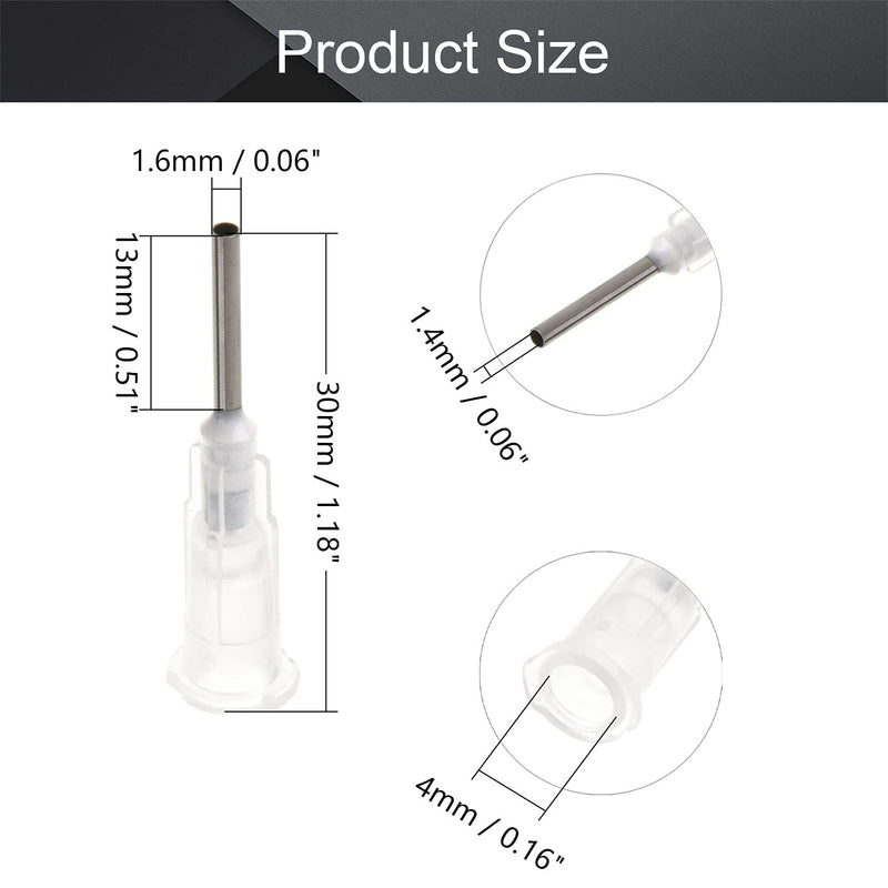 Utoolmart Industrial Dispensing Needle, Industrial Grade Blunt Needle, Stainless Steel Precision Applicator, 17G, Transparent Color, 10pcs Transparent 17G