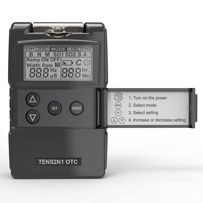Therapist’s Choice® TENS Unit and EMS Muscle Stimulator Combo- OTC TENS Device with Accessories